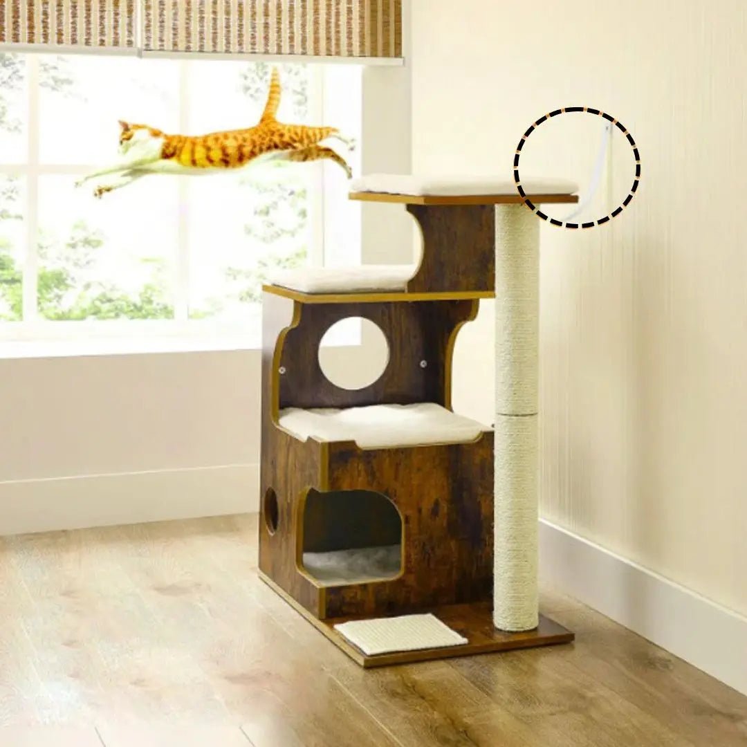 ARBRE À CHAT DESIGN en bois Refuge de Minou™ - Chatelier Paris