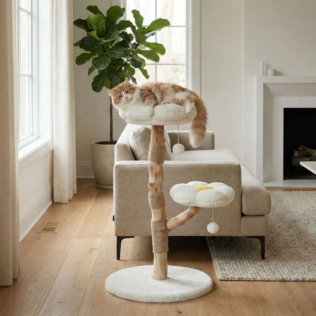 arbre a chat fleur