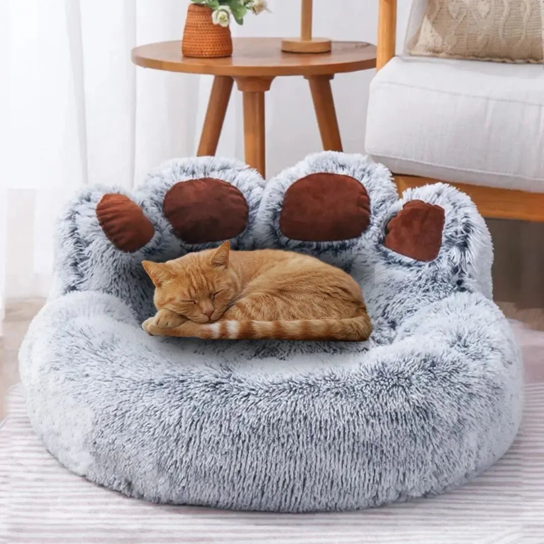 Coussin Chat Gris/Bleu Câlin d'ours™ Gris/Bleu - Chatelier Paris