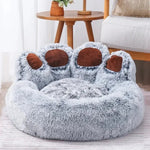 Coussin Chat Gris/Bleu Câlin d'ours™ Gris/Bleu - Chatelier Paris
