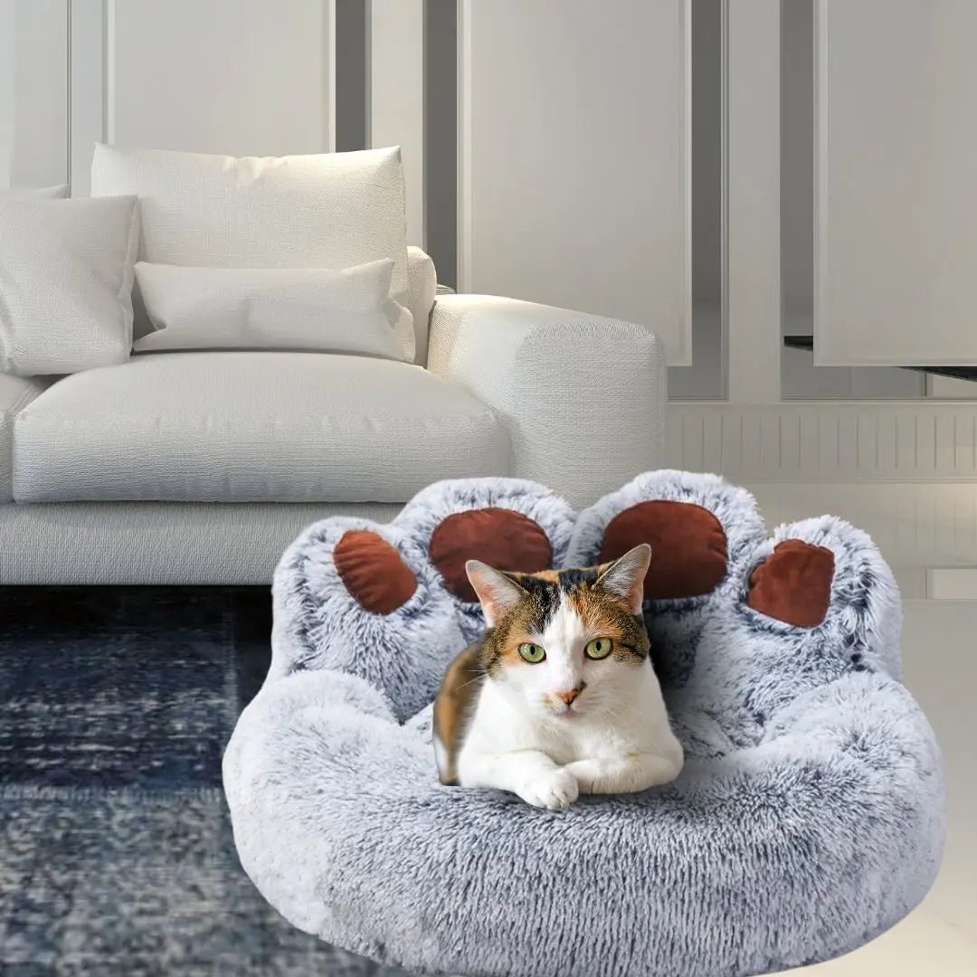 Coussin Chat Gris/Bleu Câlin d'ours™ Gris/Bleu - Chatelier Paris