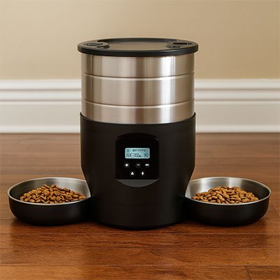 Distributeur de croquettes pour chat