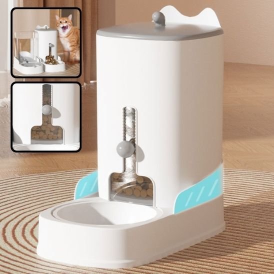 distributeur de croquettes pour chat