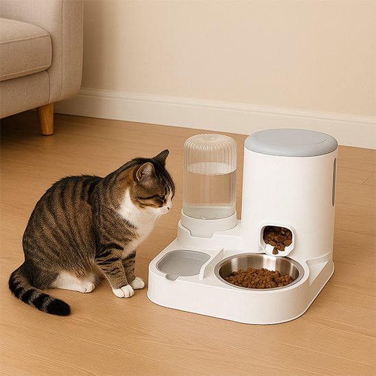 Distributeur de croquettes pour chat​ 