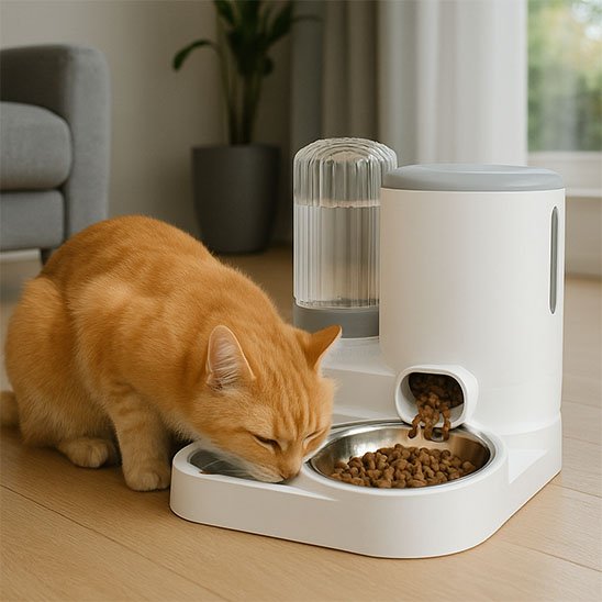 Distributeur de croquettes pour chat​ 