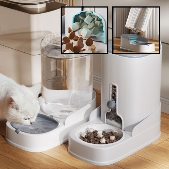 distributeur de croquettes pour chat