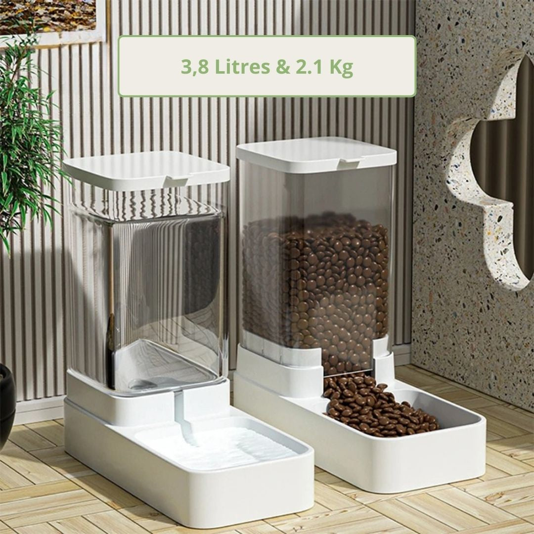 Distributeur de croquettes pour chat et distributeur a eau