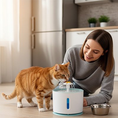Fontaine a eau Chat