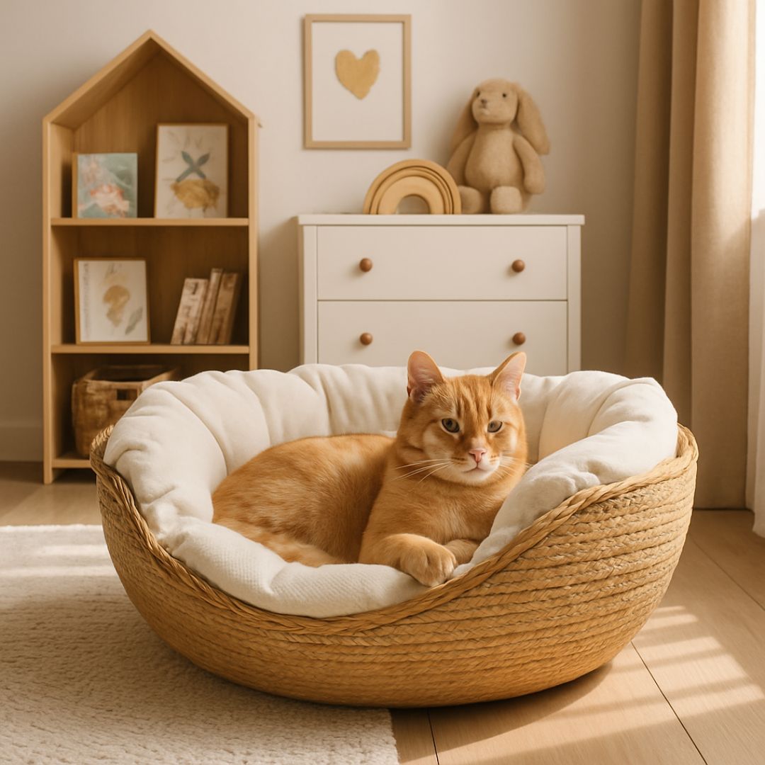 panier chat en osier