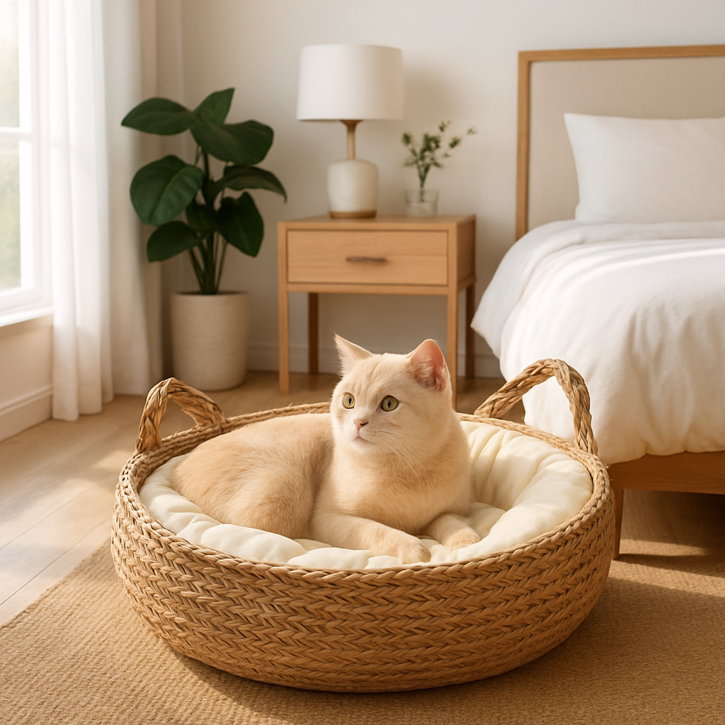 panier chat osier