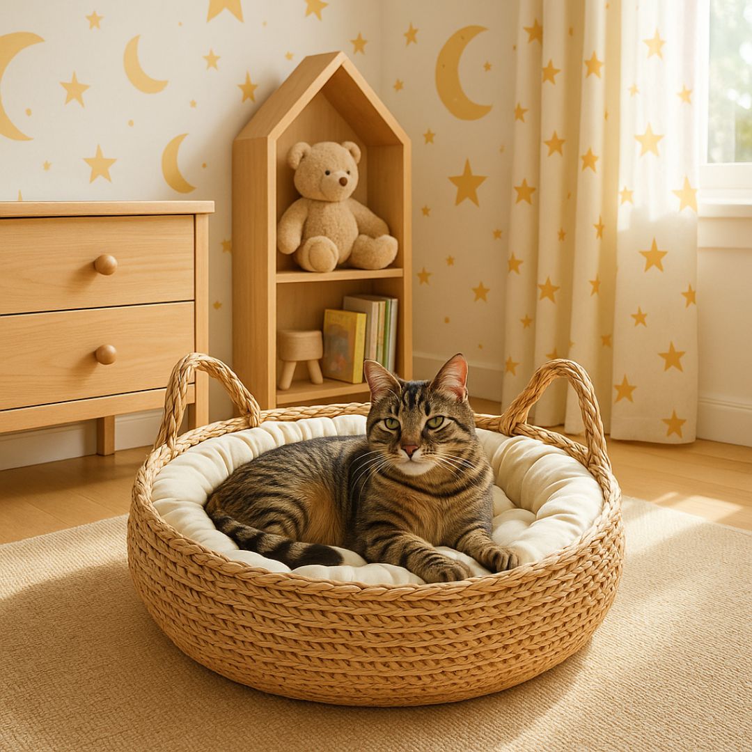 panier chat osier souple