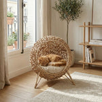 panier en osier pour chat confortable